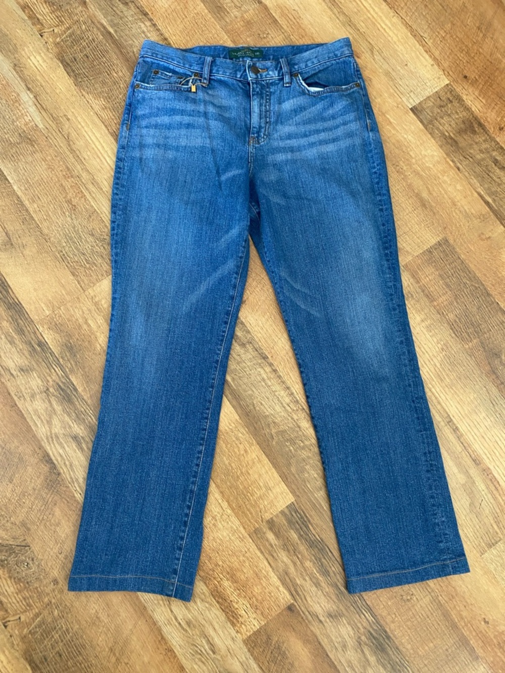 Ralph Lauren Women's Straight Leg Jeans in Denim Blue